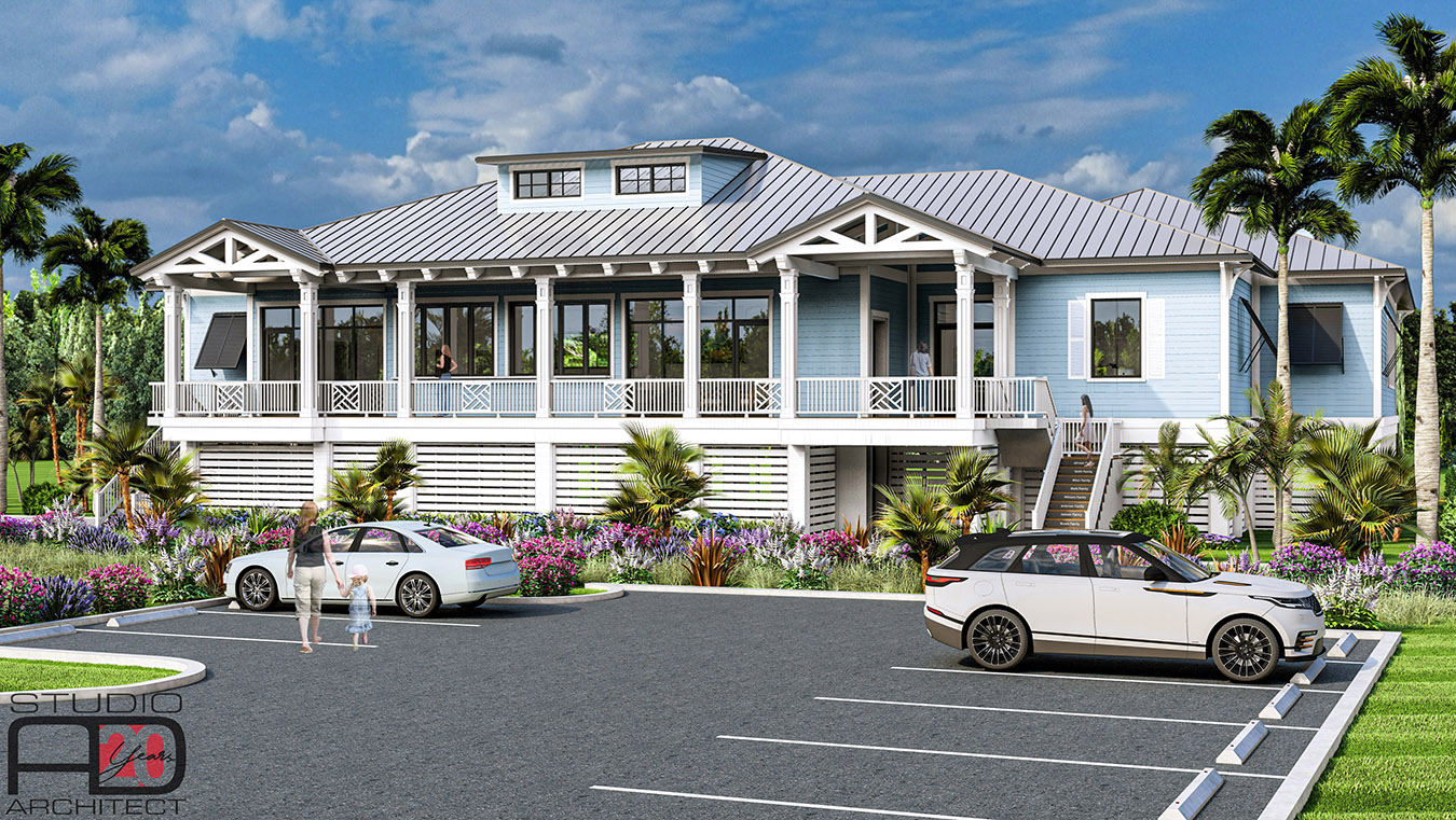 Front Clubhouse Render