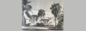 Historic photo of clubhouse built in 1950