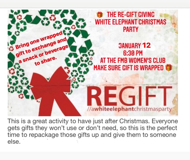 FMB-WC Social Event – After-Christmas White Elephant Re-Gift Party
